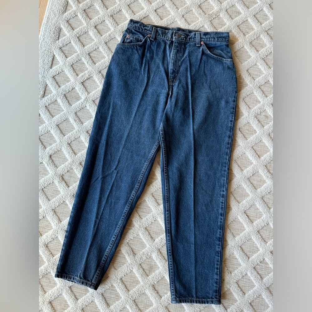 Orange Tab Vintage Levi’s 951 Relaxed Fit Tapered Leg Black Denim Jeans Sz 14 S